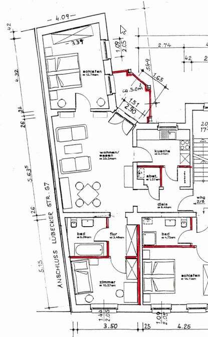 geräumige 3-Raum-Wohnung mit großem Balkon, Wannenbad und Einbauküche, 19053 Schwerin, Etagenwohnung