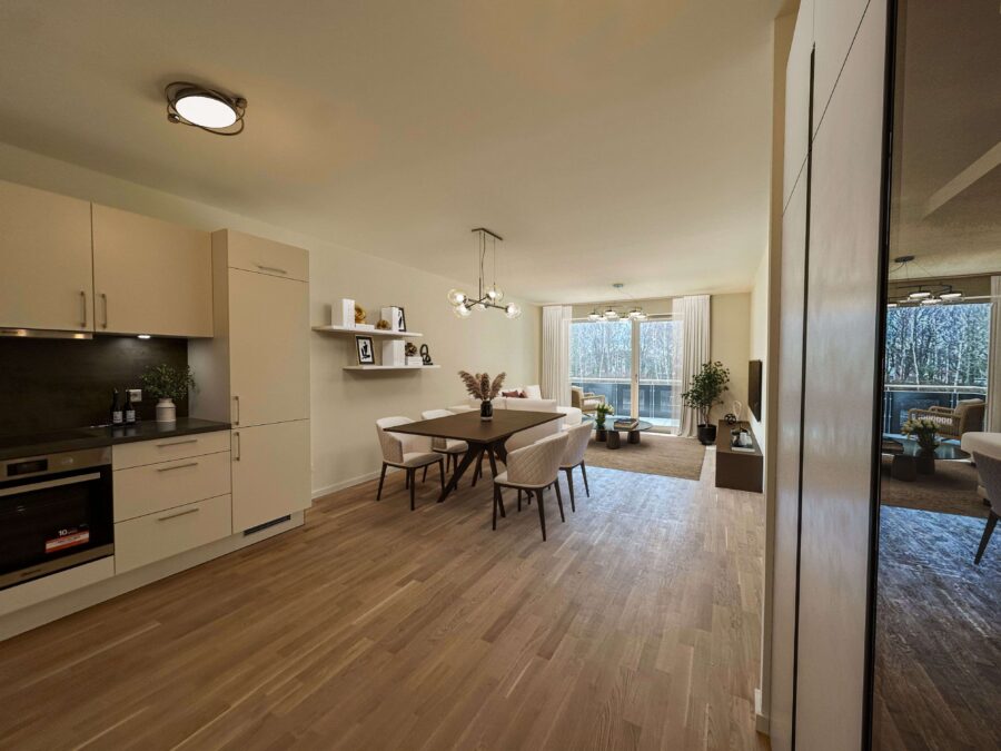KfW 40-Neubau-Wohnung mit EBK, Südbalkon, Echtholzparkett, Fahrstuhl, Tiefgarage, 18146 Rostock, Etagenwohnung