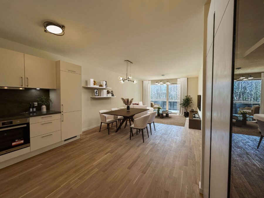 KfW 40-Neubau-Wohnung mit EBK, Südbalkon, Echtholzparkett, Fahrstuhl, Tiefgarage, 18146 Rostock, Etagenwohnung